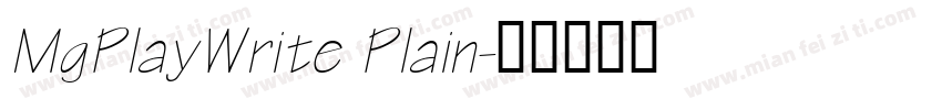 MgPlayWrite Plain字体转换